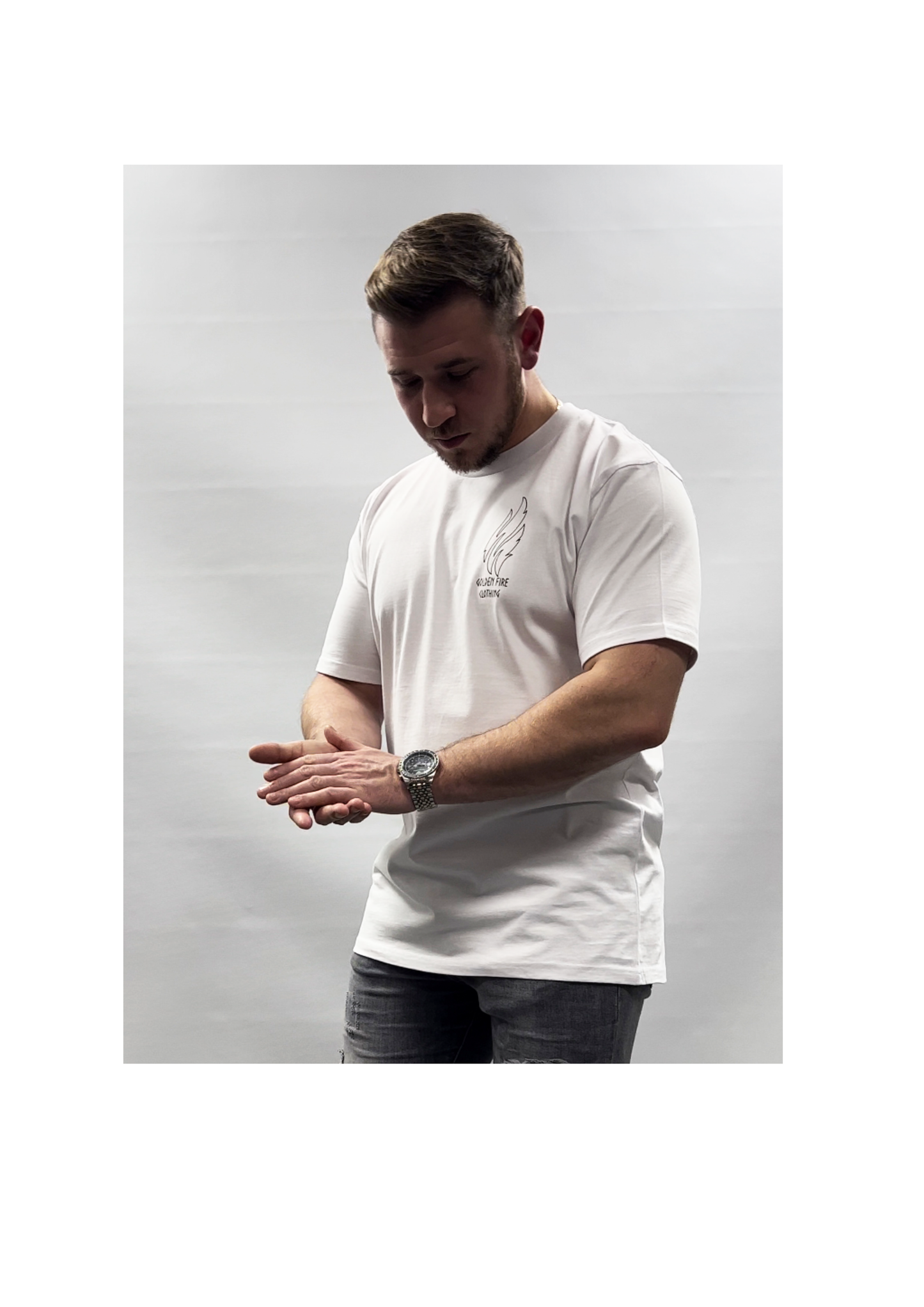 Dragon Scale - White oversized fit t-shirt