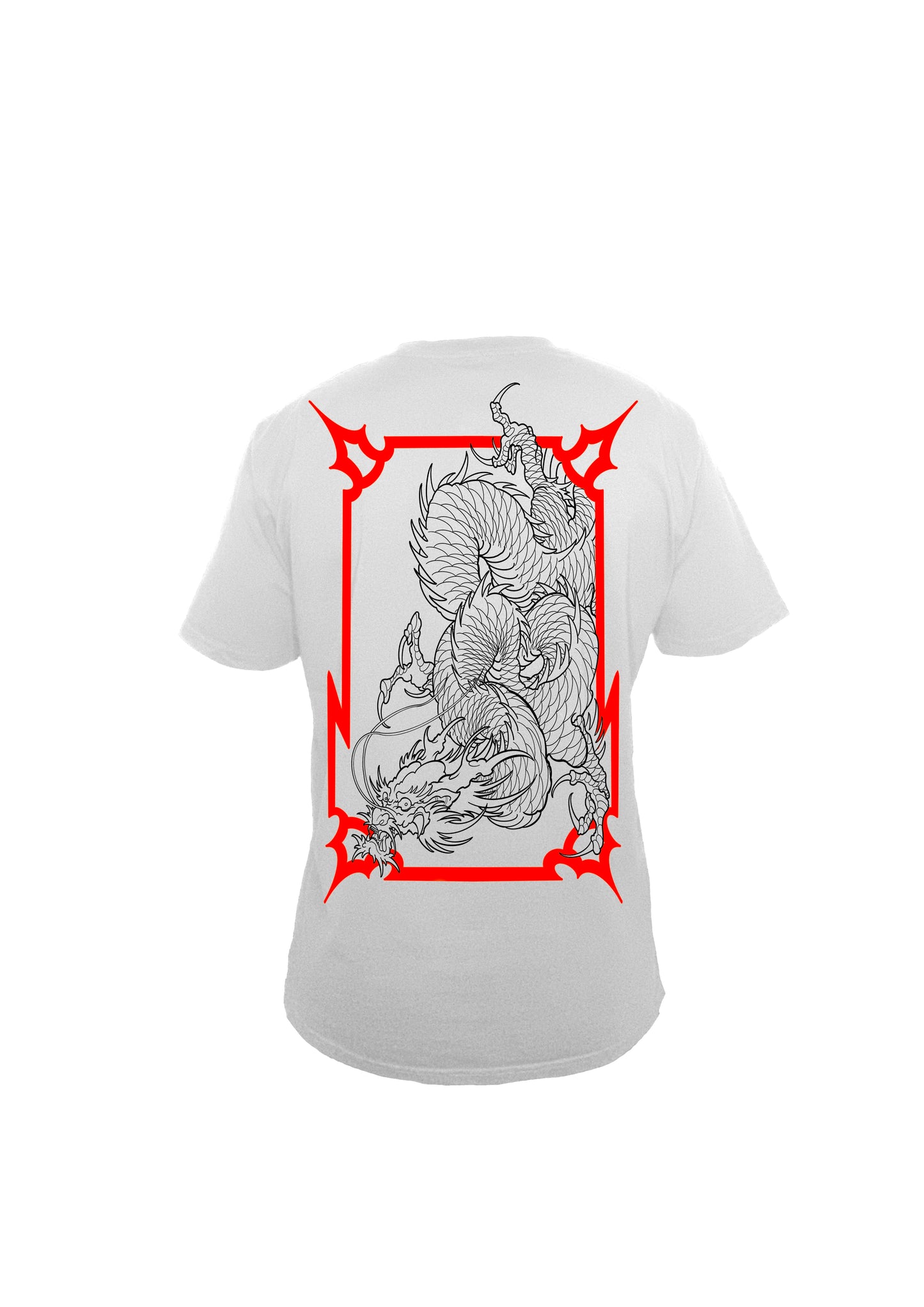 Dragon Scale - White oversized fit t-shirt